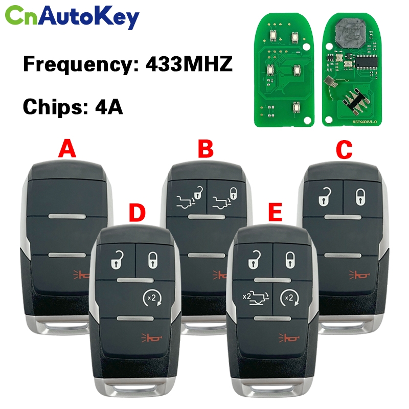 2019-2024 RAM SMART KEY 3B PROXIMITY REMOTE TRANSMITTER FOB GQ4-76T